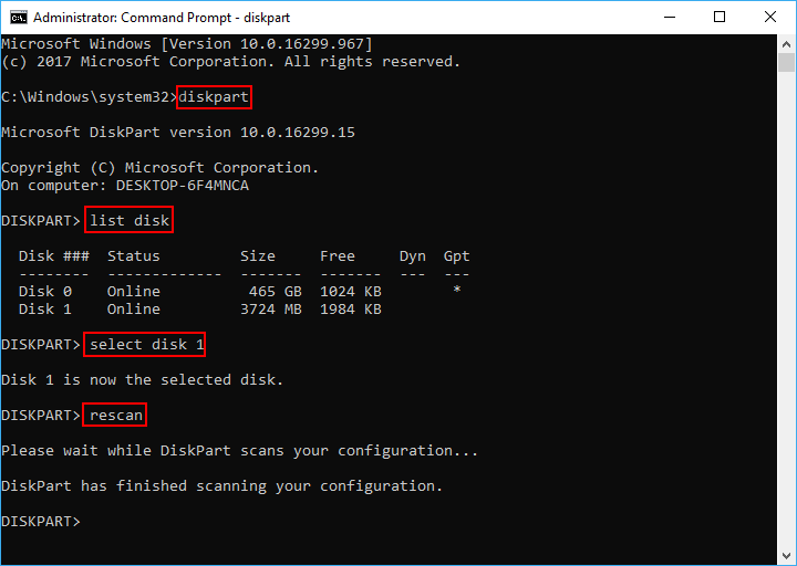 réanalyser le disque dur