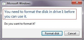 Vous devez formater le disque avant de pouvoir l'utilise