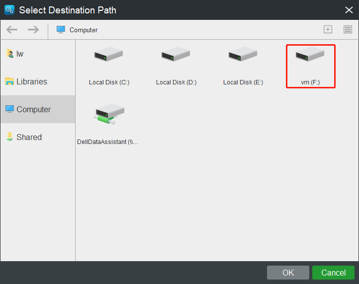 fantôme Windows 10 sur un disque dur externe