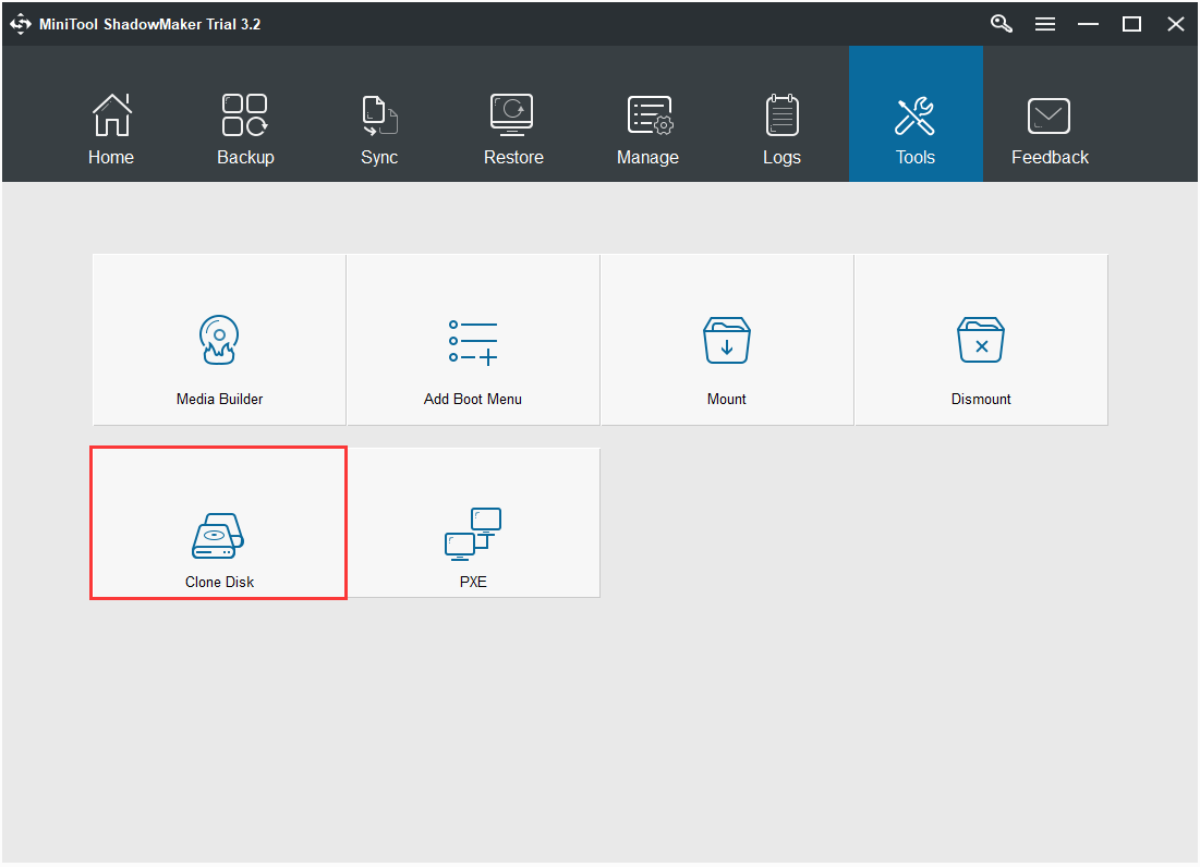 choisissez Clone Disk