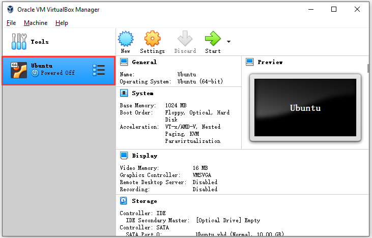 double-cliquez sur l'option Ubuntu