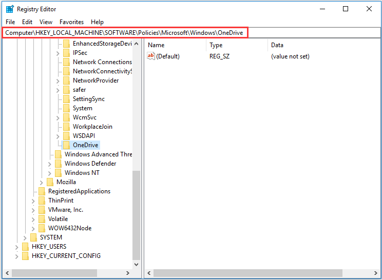 accédez au dossier OneDrive