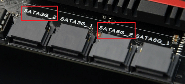 Port SATA 2 et port SATA 3