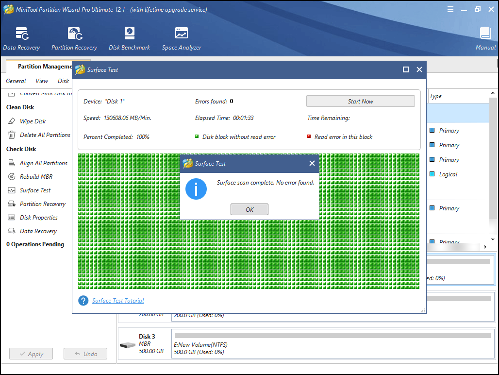 scanner le disque dur