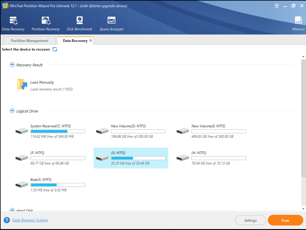 cliquez sur Numériser