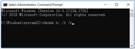 exécutez CHKDSK pour réparer la carte SD corrompue