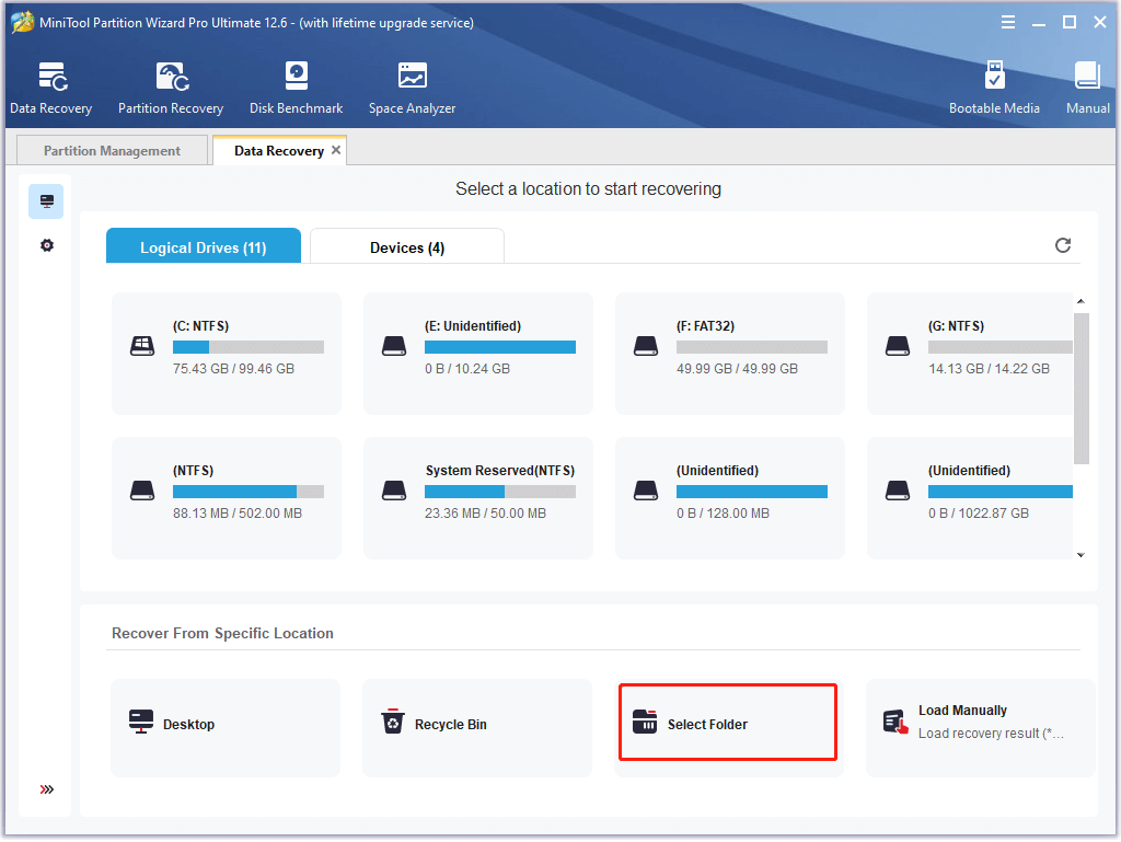 choisir un dossier à analyser