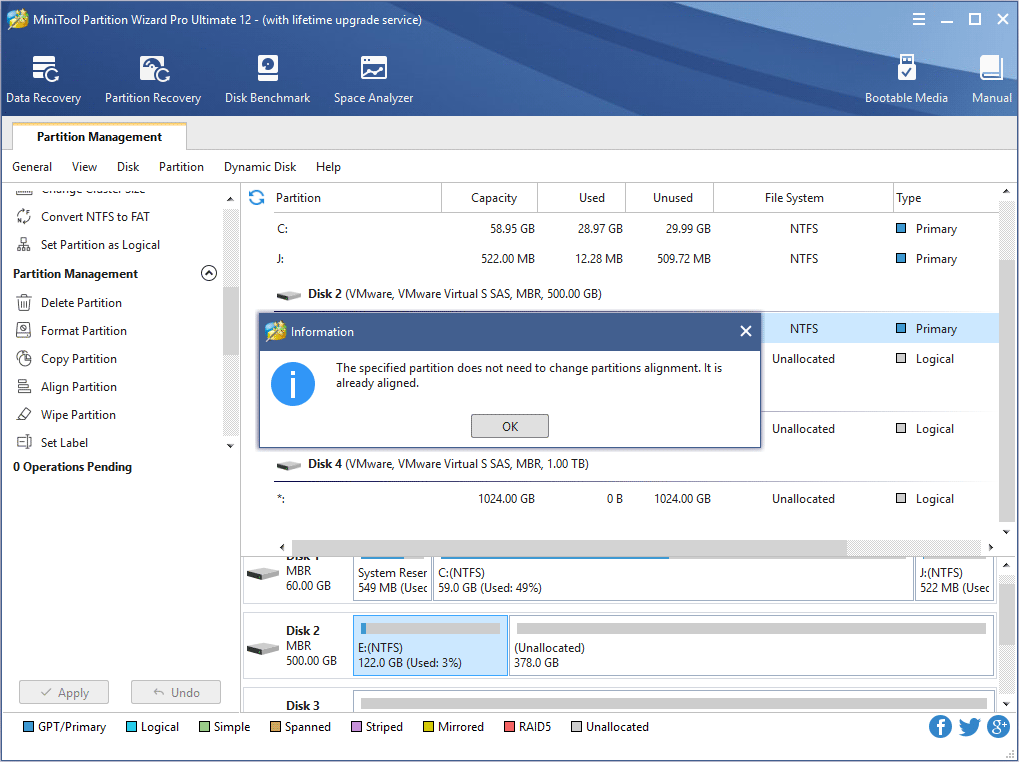 select Align Partition feature