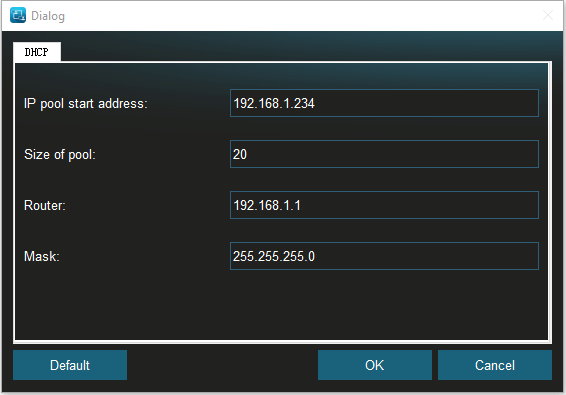 configure DHCP values