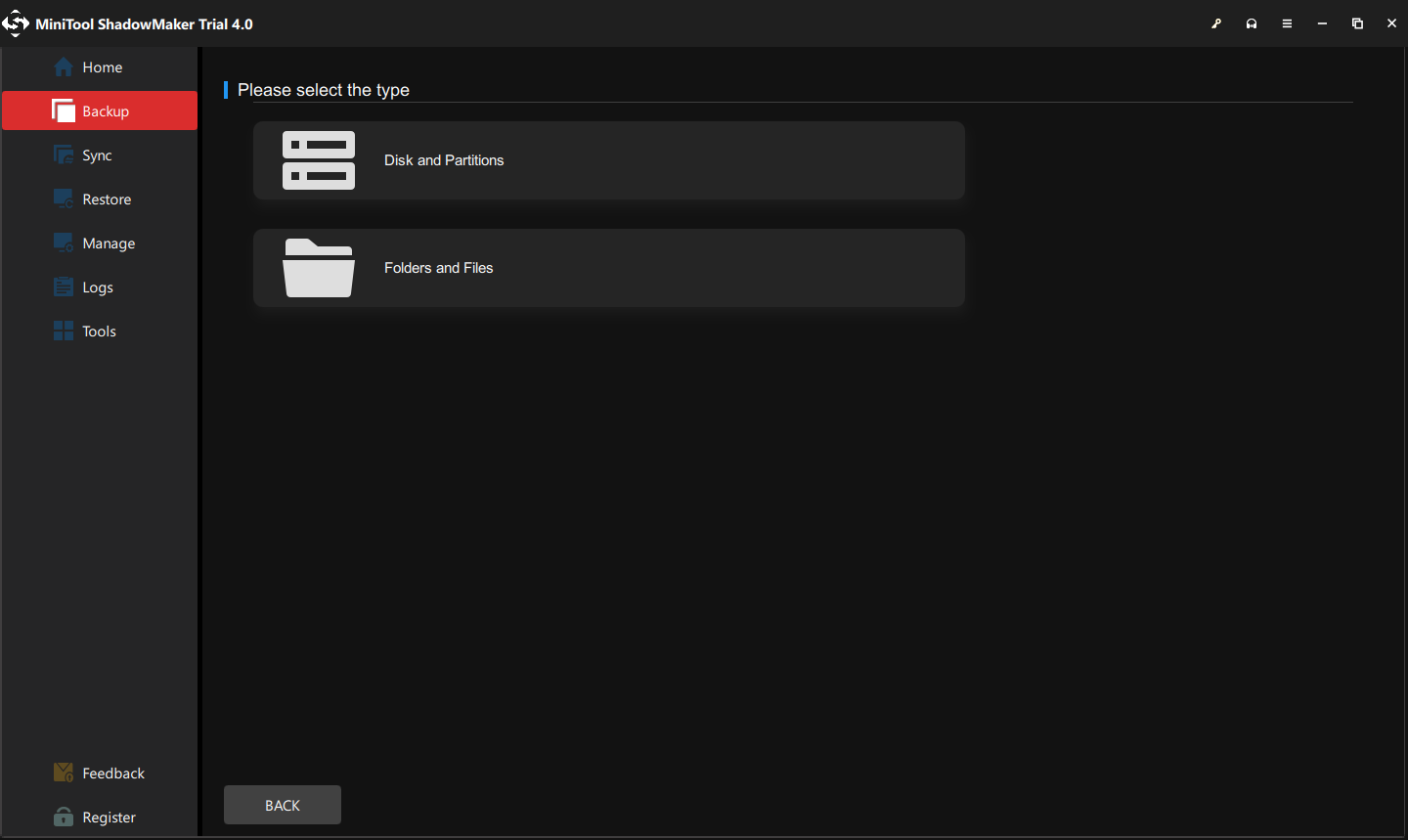 click Disk and Partitions