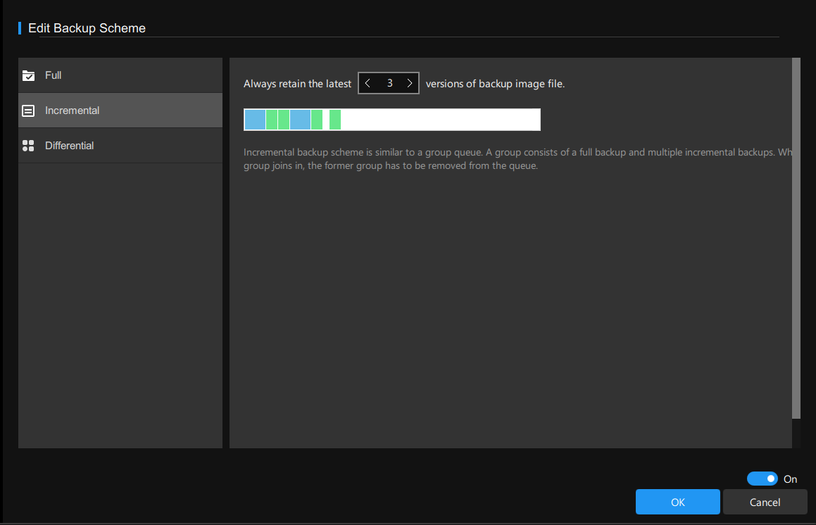 create incremental backups