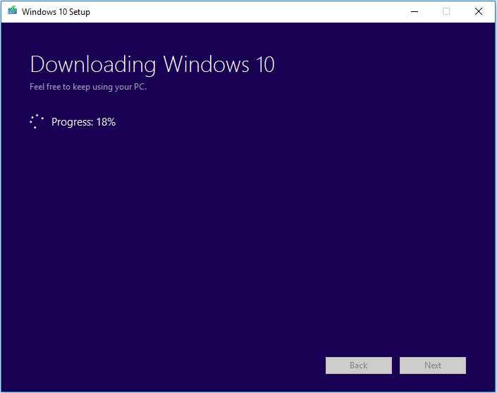 scaricando Windows 10