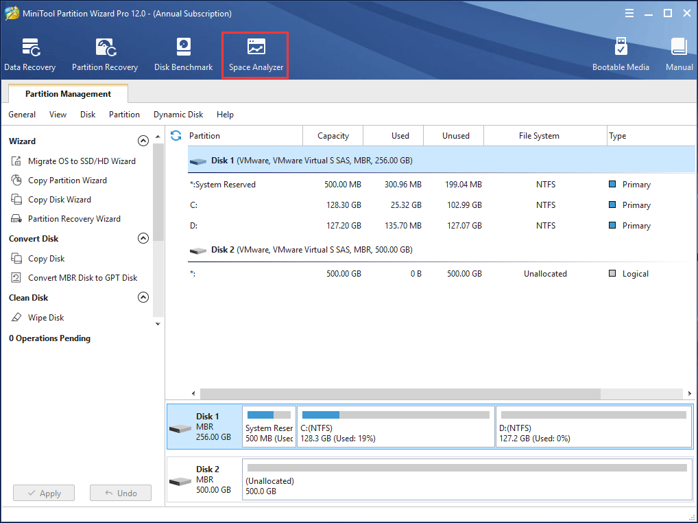 MiniTool Partition Wizard Space Analyzer