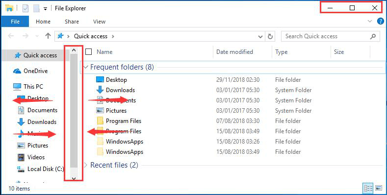 some featutres of Windows Explorer