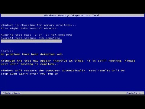 working Windows Memory Diagnostics Tool