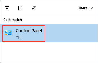 select Control Panel