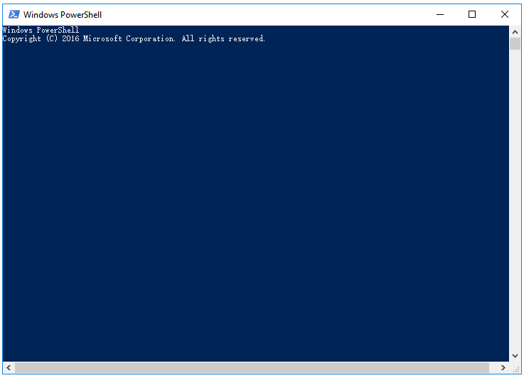 Windows PowerShell window