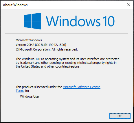 winver 20H2 (Win10)