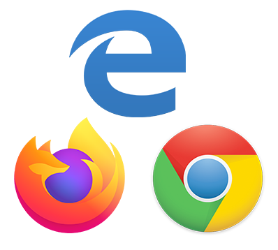 Edge, Firefox or Google Chrome