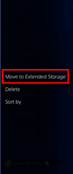 Move to Extended Storage