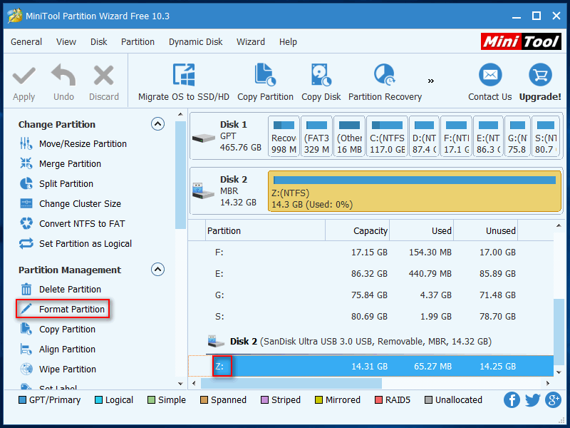 click on Format Partition