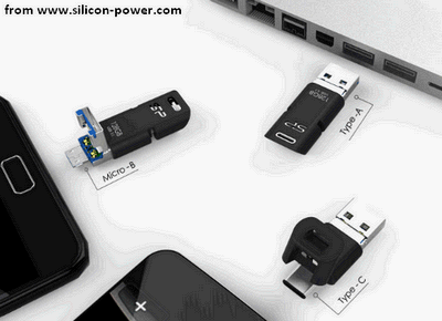 USB-C, USB-A, Micro-B