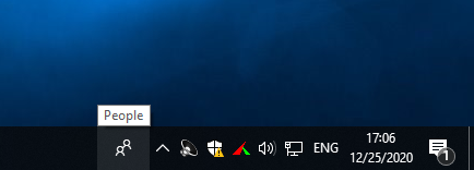 Windows 10 People Bar