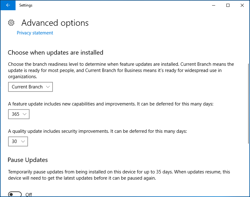 choose when updates are installed