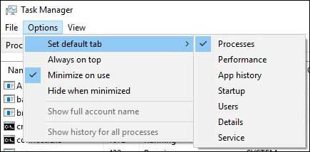 Task Manager Windows 10 19H1