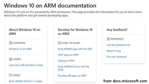 Windows 10 on ARM