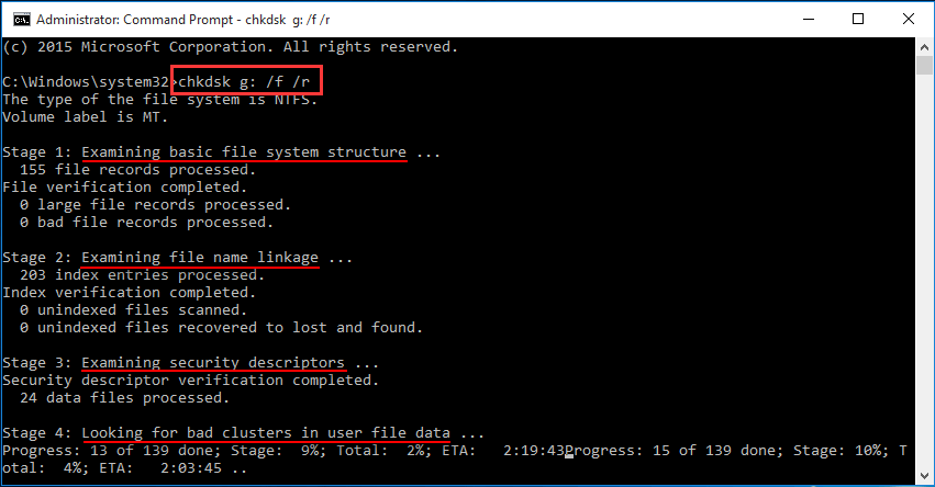 chkdsk
