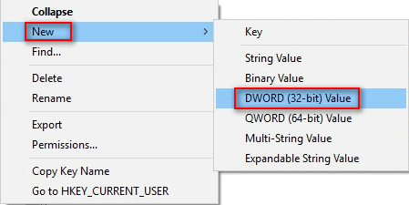 DWORD (32-bit) Value