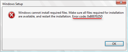 0x8007025D