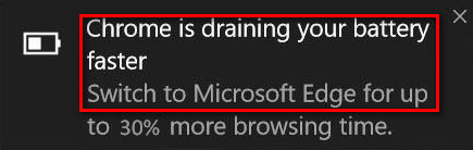 Microsoft edge has the best battery life