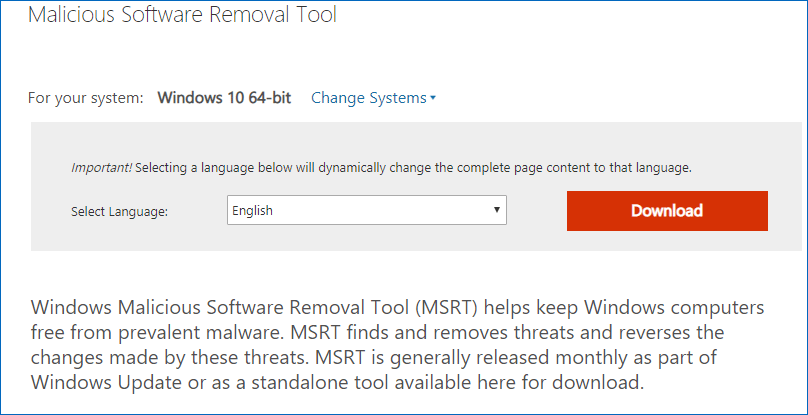 Malicious Software Removal Tool