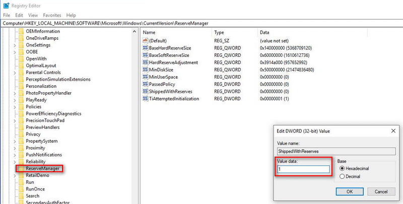 change value data