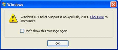 Windows XP end of support