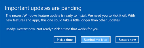 initiate the update manually