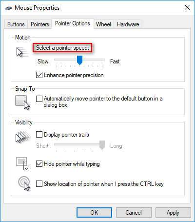 Pointer Options