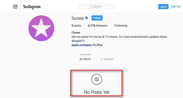 iTunes accounts on Instagram