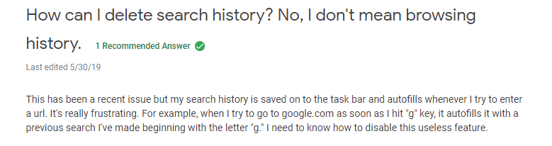 want to delete the autocomplete URL suggestions