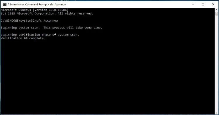 run System File Checker at Command Prompt