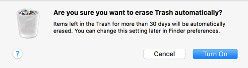 erase Trash automatically