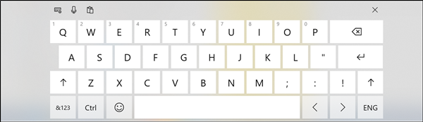 the on-screen keyboard should pop up on the computer screen