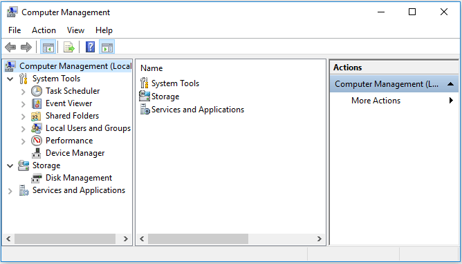 Windows 10 Computer Management