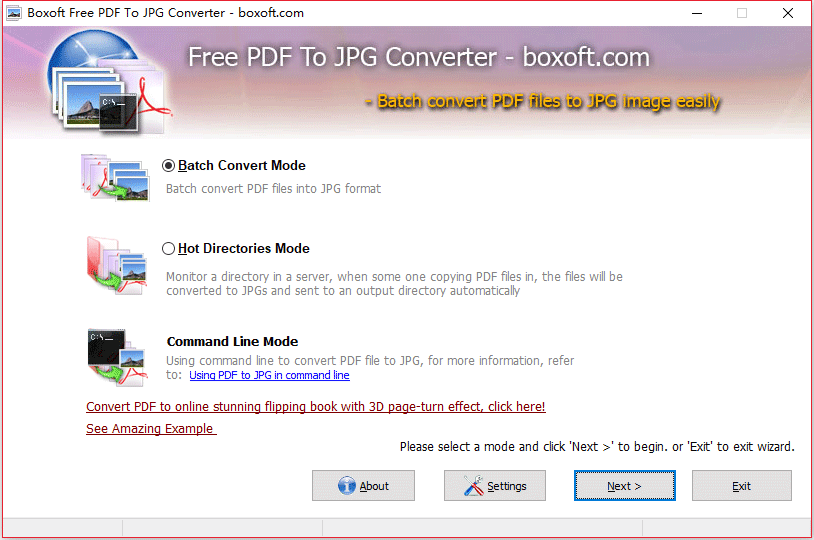Boxoft PDF To JPG Converter