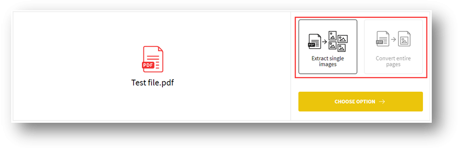 choose a option
