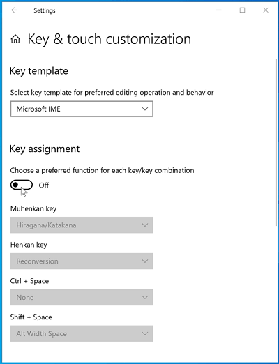 Windows 10 IME features