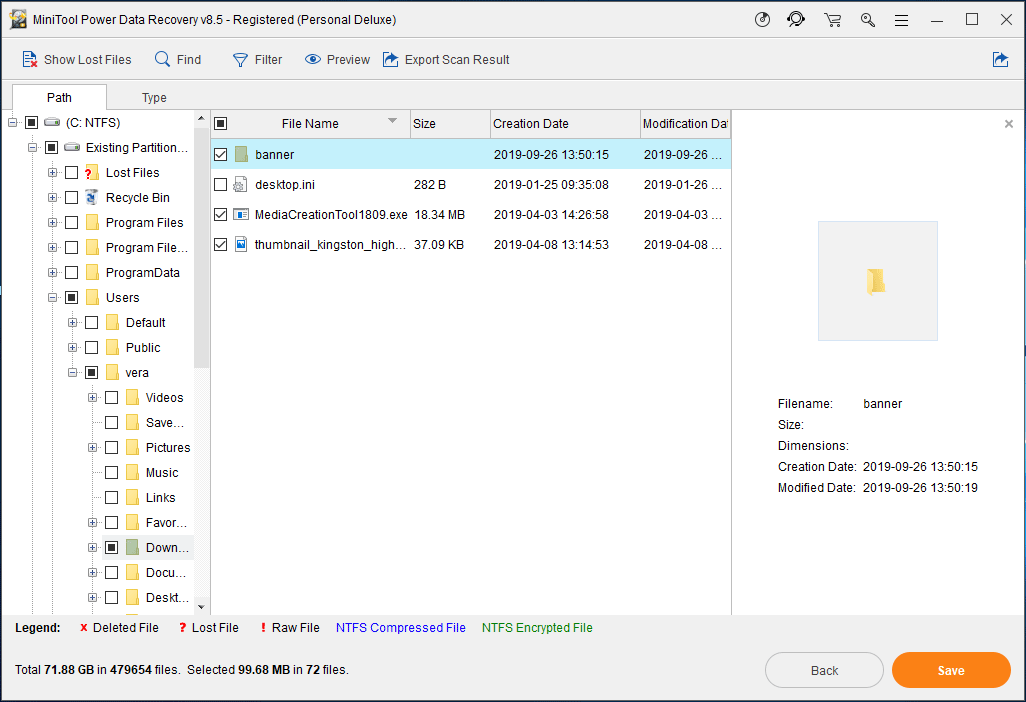 restore files from inaccessible folder