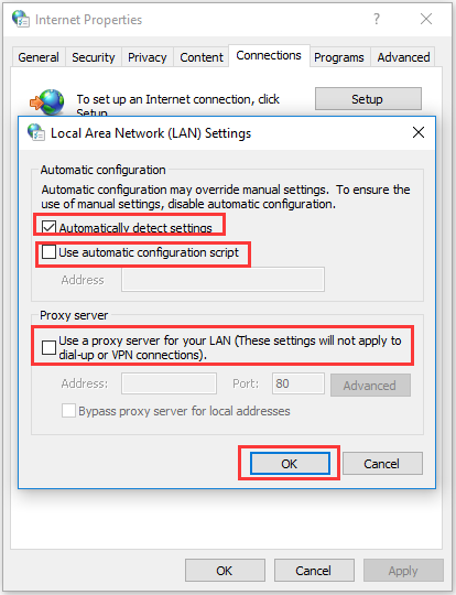 check and adjust LAN settings